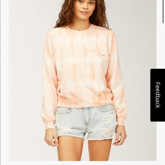 Billabong Sun shrunk tie dye crewneck sweatshirt small NWT - Picture 1 of 6